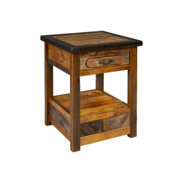 Jackson Hole Barnwood 1 Drawer Nightstand with Shelf