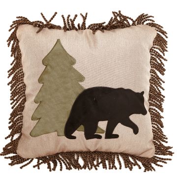 Pine Bear Accent Pillow