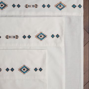 Embroidered SW Diamond Sheet Set