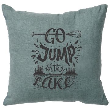 Jump In The Lake Image Decor Pillow - Ocean Linen