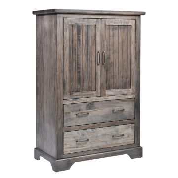 Kimberley Weathered Maple Armoire - Carbon Finish