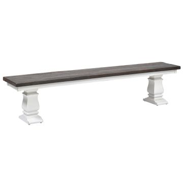 Kimberley Weathered Wood Dining Bench - Light Brown Seat Finish