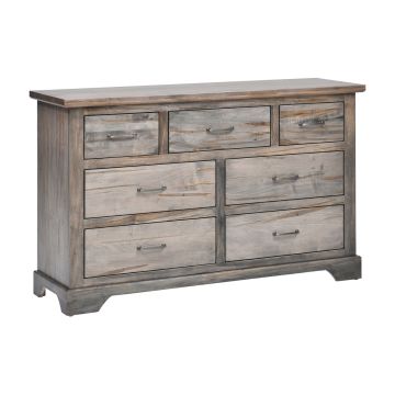 Kimberley Weathered Maple 7 Drawer Dresser - Carbon Finish