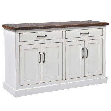 Kimberley 4 Door Weathered Wood Buffet - Light Brown Top Finish