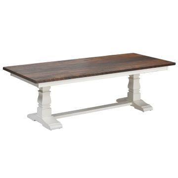 Kimberley Weathered Wood Dining Table - Light Brown Table Top Finish