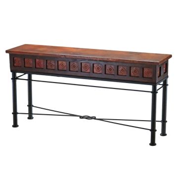Knotted Hammered Copper Alma Console Tables