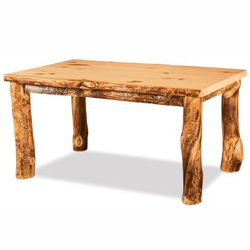 Aspen Highlands Rustic Log 4 Post Table