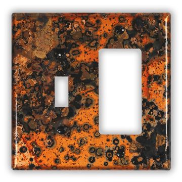 Leopard 1 Toggle 1 Rocker/GFI Copper Switch Plate