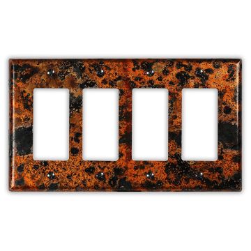 Leopard 4 Rocker/GFI Copper Switch Plate