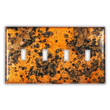 Leopard 4 Toggle Copper Switch Plate