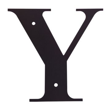 Wrought Iron House Letter Y