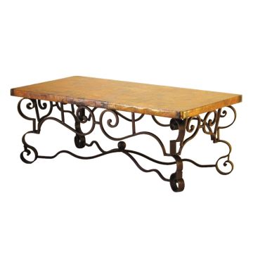 Libby Hammered Copper Coffee Table - 48" x 24"