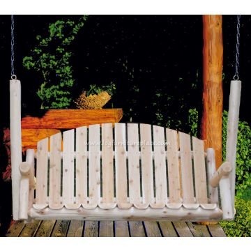 Contoured Comfort Country Garden Log Porch Swing