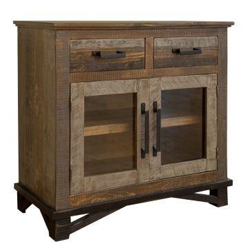 Loft Brown Double Door Urban Barnwood Server