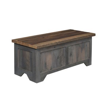 London Fog Modern Barn Wood Blanket Chest