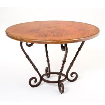 Margarita Hammered Copper Dining Table