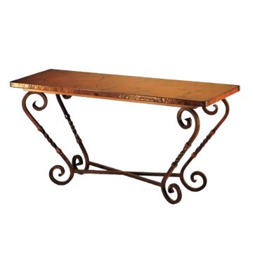 Margarita Hammered Copper Sofa Table