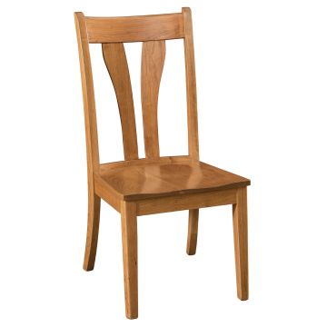 Marlow Modern Single Bend Dining Side Chair - Harvest Finish