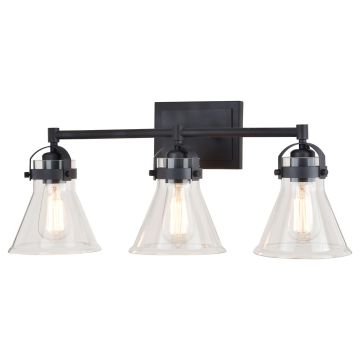 Mason 3-Light Charcoal Black Vanity Light