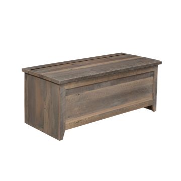 Midland Modern Rustic Barn Wood Blanket Chest - Ol' Yeller Finish