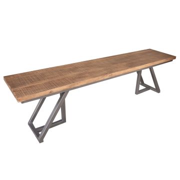 Mita Industrial Natural Wood Bench