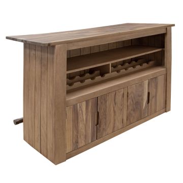 Modern Parota Natural Wood Bar
