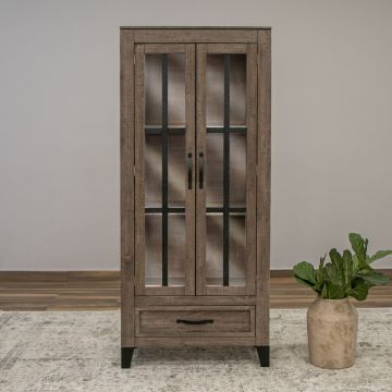 Modern Blacksmith 1 Drawer Barnwood Cabinet