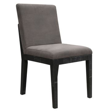 Modern Blacksmith Upholstered Barnwood Dining Chair