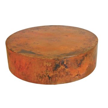 Modern Round Hammered Copper Coffee Table