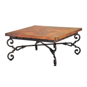 Monica Hammered Copper Coffee Table