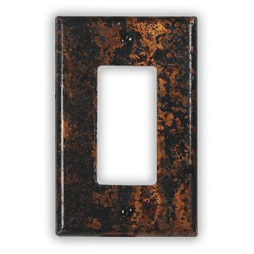 Mottled 1 Rocker/GFI Copper Switch Plate