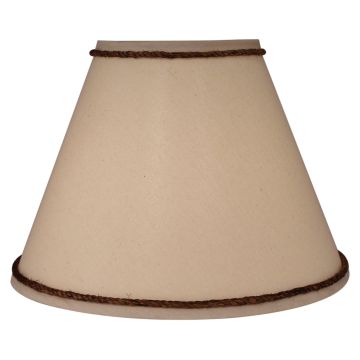 Rustic Natural Lenore Rope Trimmed Linen Lampshades