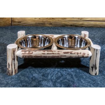 Montana Log Pet Feeder