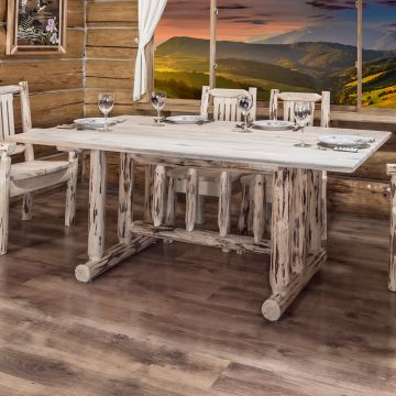 Montana Trestle Log Dining Table