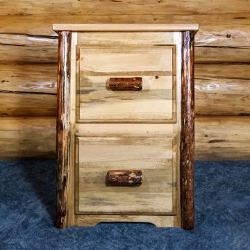 Glacier Country Log Two Drawer File Cabinet