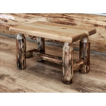 Rustic Pine Log Foot Stool