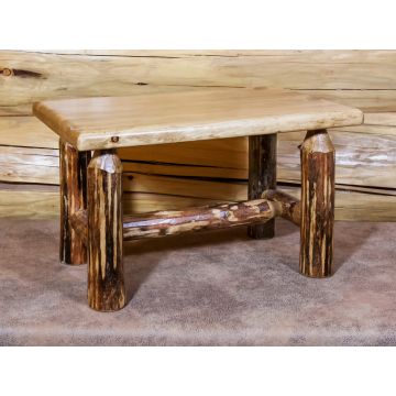 Glacier Country Log Ottoman