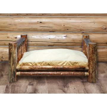 Log dog bed