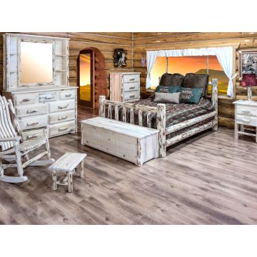 Montana Classic Log Spindle Bed--Queen, Unfinished