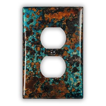 Mystic Topaz 1 Outlet Copper Switch Plate