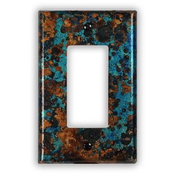 Mystic Topaz 1 Rocker/GFI Copper Switch Plate