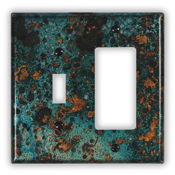 Mystic Topaz 1 Toggle 1 Rocker/GFI Copper Switch Plate