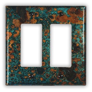 Mystic Topaz 2 Rocker/GFI Copper Switch Plate