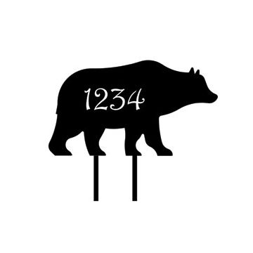 Bear Wrought Iron Yard Plaque by Village Wrought Iron