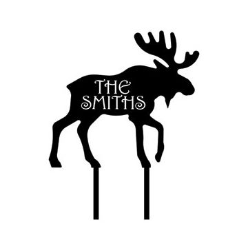 Moose Wrought Iron Yard Plaque by Village Wrought Iron