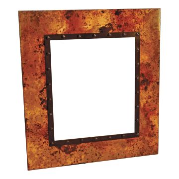 Nail Head Hammered Copper Mirror Frame