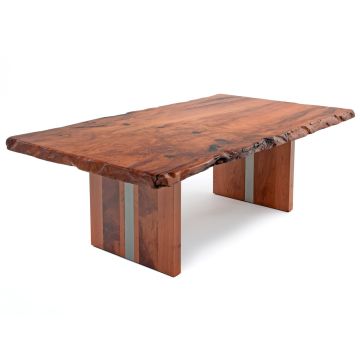 Natural Edge Redwood Slab Dining Table