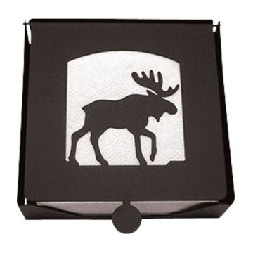 Village Wrought Iron Moose 2 Piece Napkin Holder