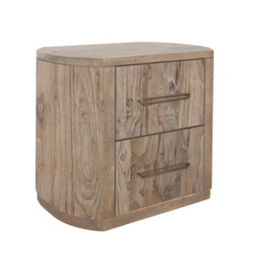 White Balam 2 Drawer Nightstand