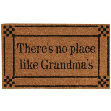 No Place Like Grandma's Rustic Door Mat